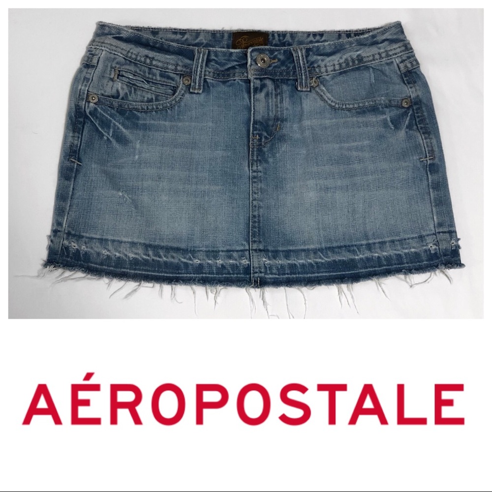 Aeropostale | Distressed Denim Mini Skirt